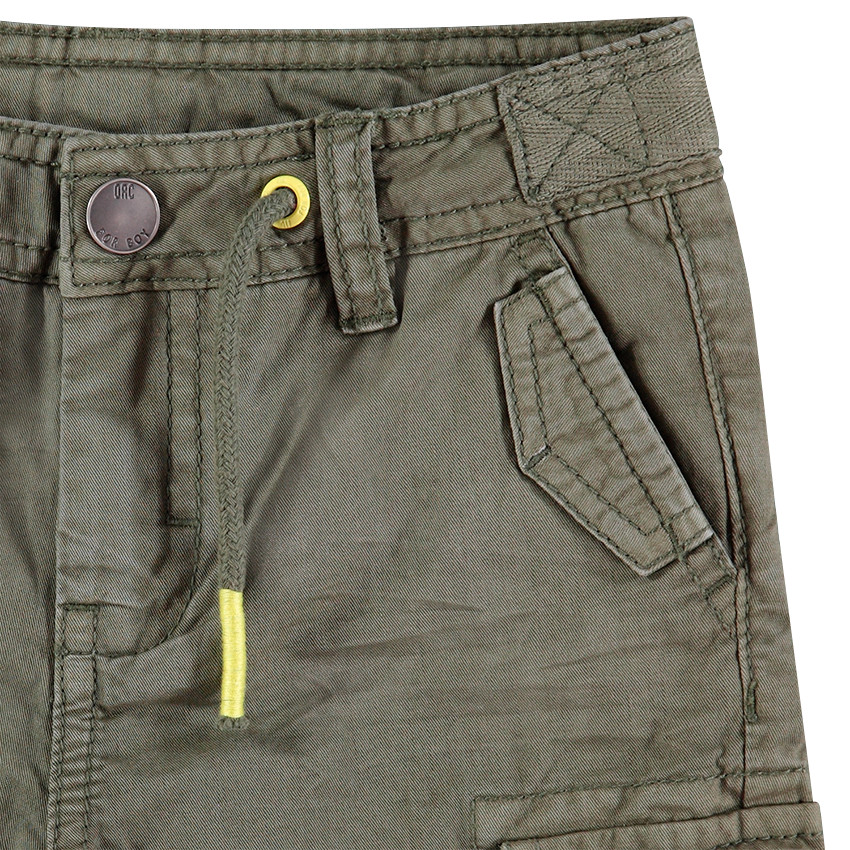 Bermudas de algodón teñido con bolsillos  