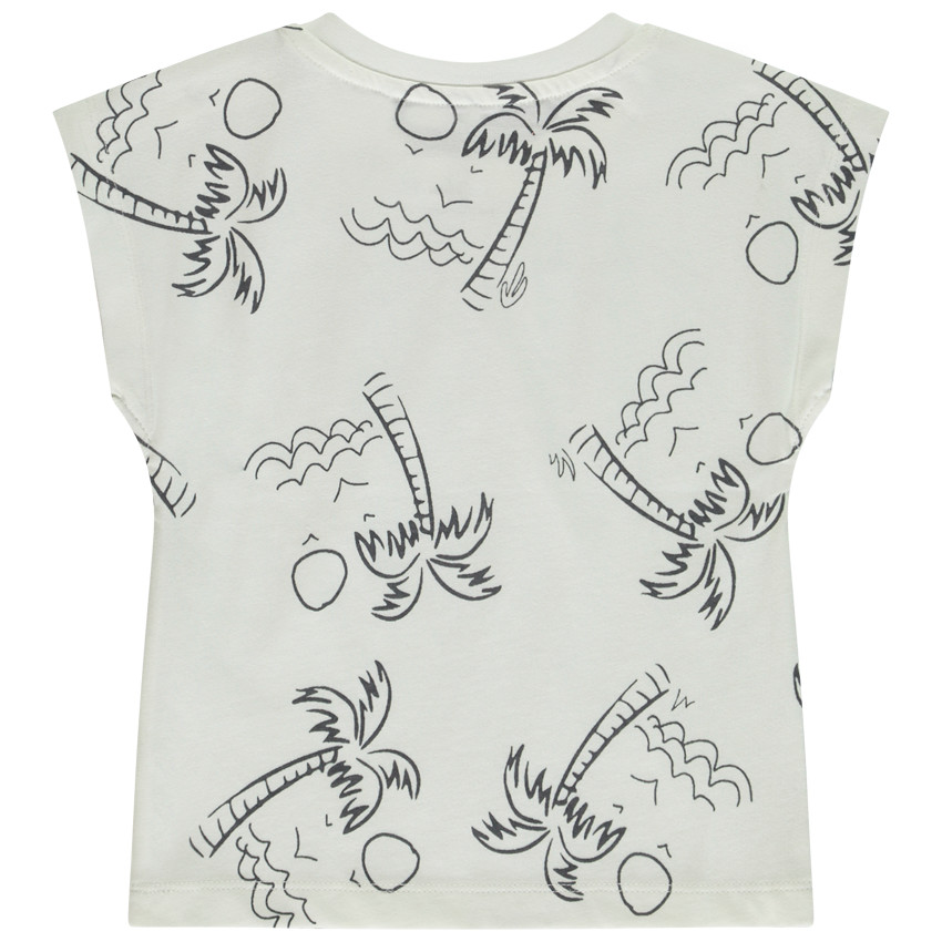 Camiseta manga corta estampado palmeras para bebé niño 