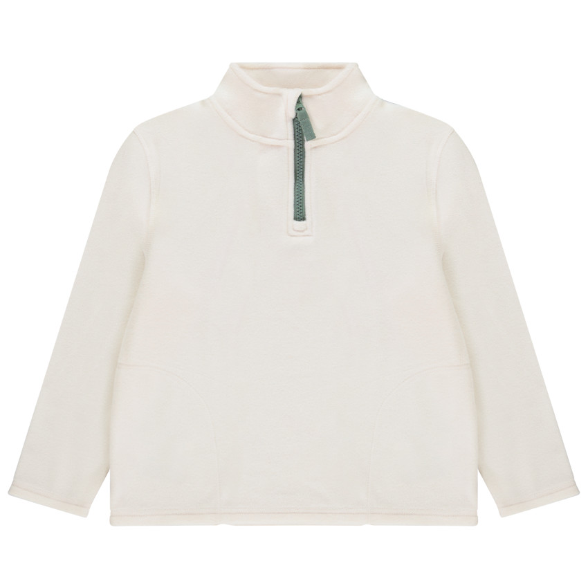 Sudadera polar unicolor con cuello alto para niño 