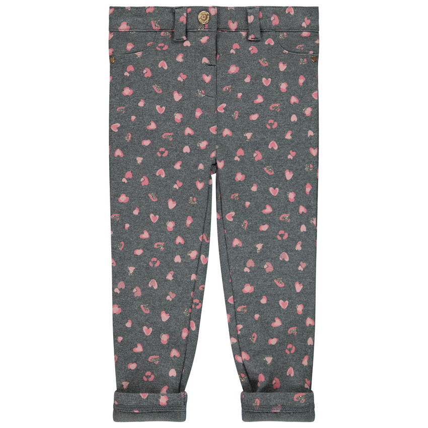 Pantalón de felpa con detalles brillantes para bebé niña 