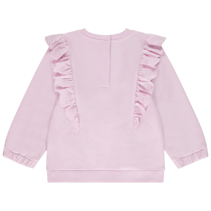 Sudadera de felpa con detalles de volantes para bebé niña 