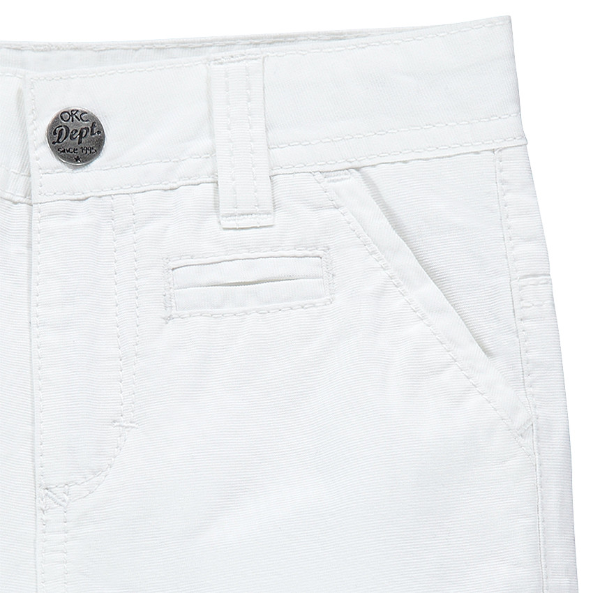 Bermudas lisas de algodón y lino 