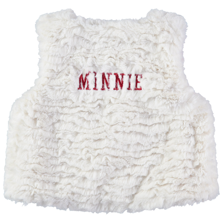 Chaleco de borreguillo con bordados Minnie en la espalda 