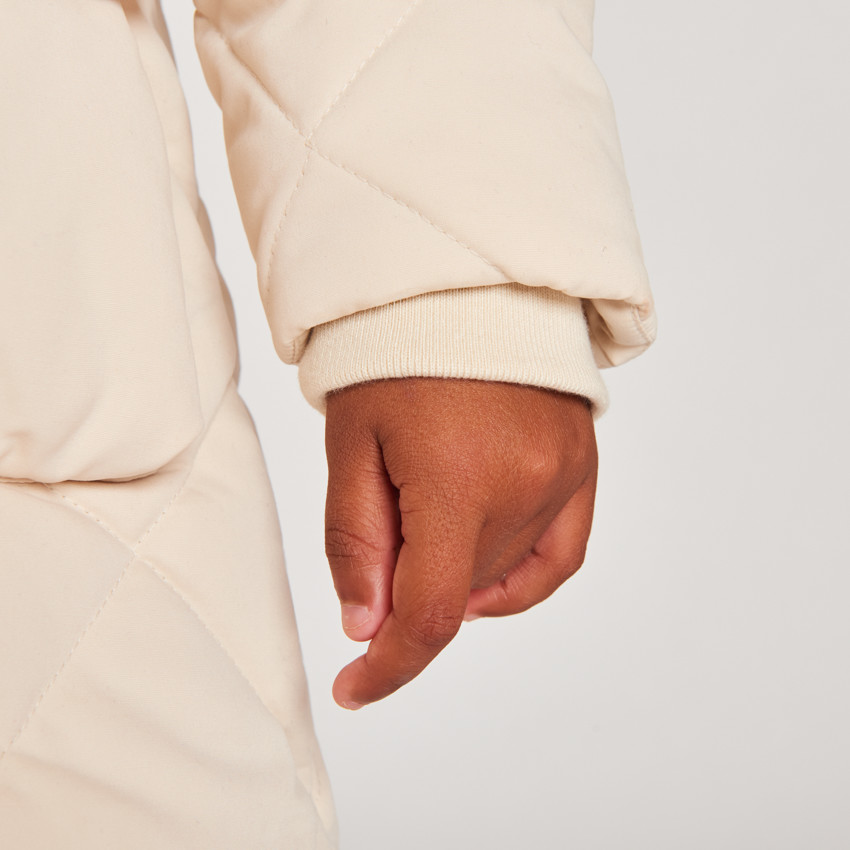 Chaqueta de twill y sherpa de manga larga + chaleco para niña 