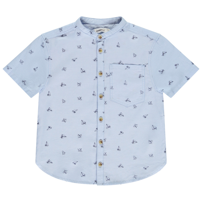 Camiseta de manga corta con estampado de veleros para niño 