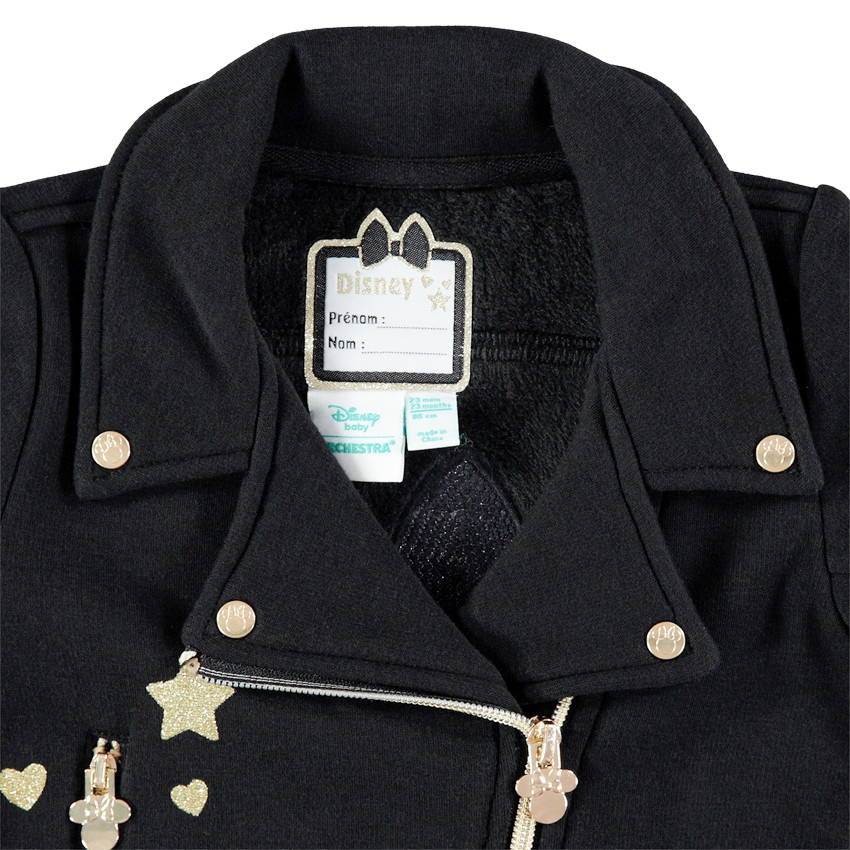 Chaqueta estilo biker de felpa con bordados de Minnie y lazo de lentejuelas Disney  Additional Chaqueta estilo biker de felpa con bordados de Minnie y lazo de lentejuelas Disney