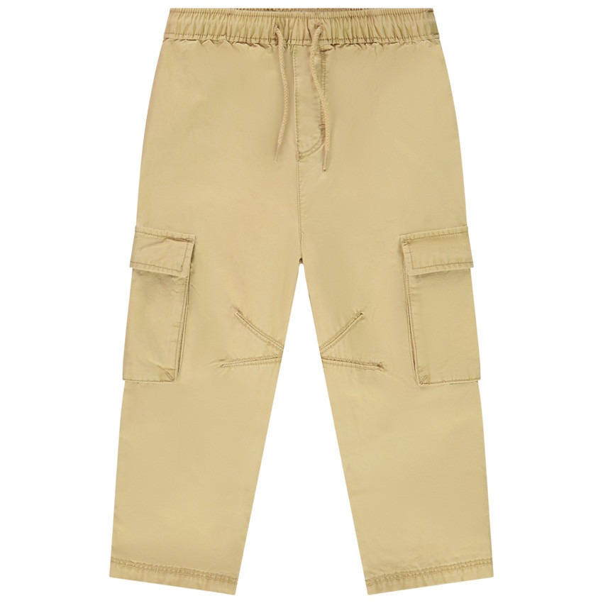 Pantalón cargo en tela lisa para bebé niño 