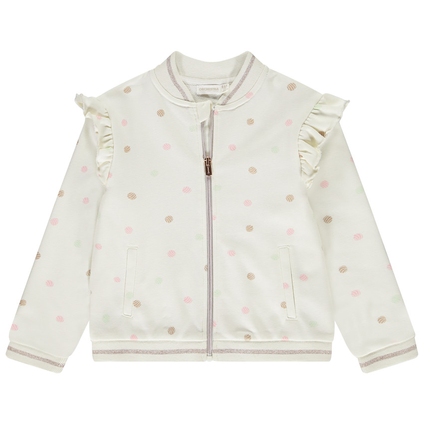 Gilet estilo teddy en felpa estampada de conchas para niña 
