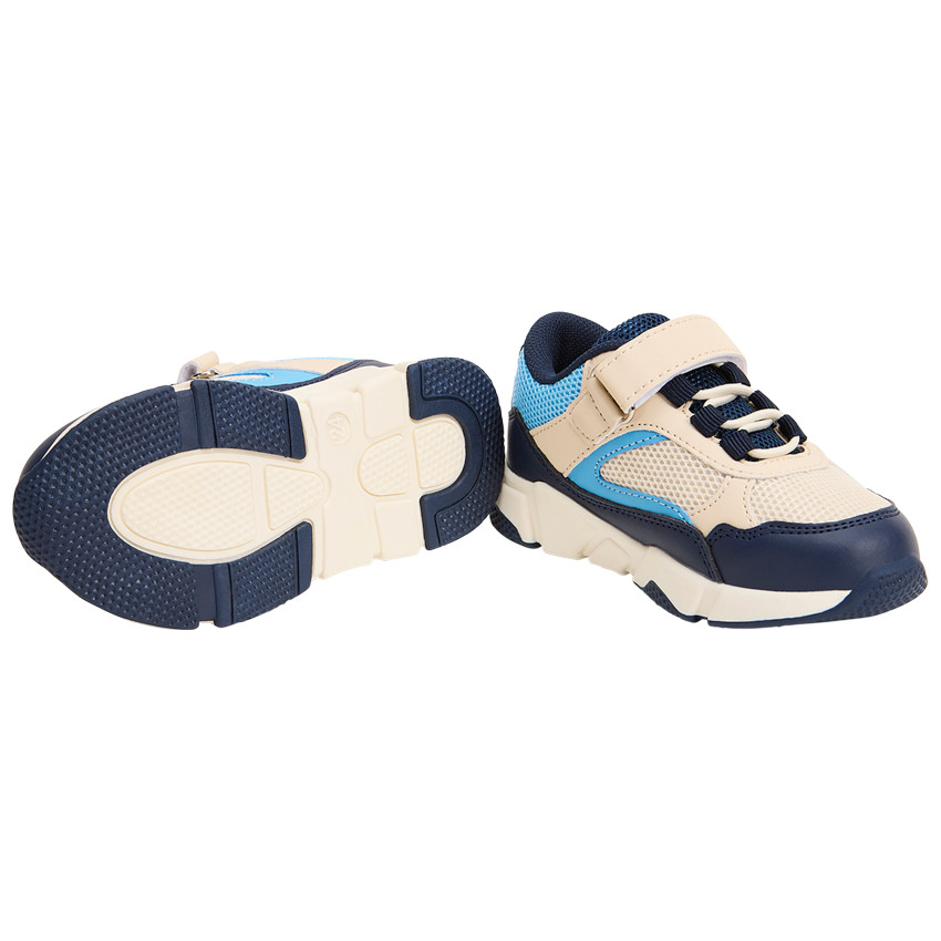 Zapatillas deportivas con cordones elásticos y velcro para niño 