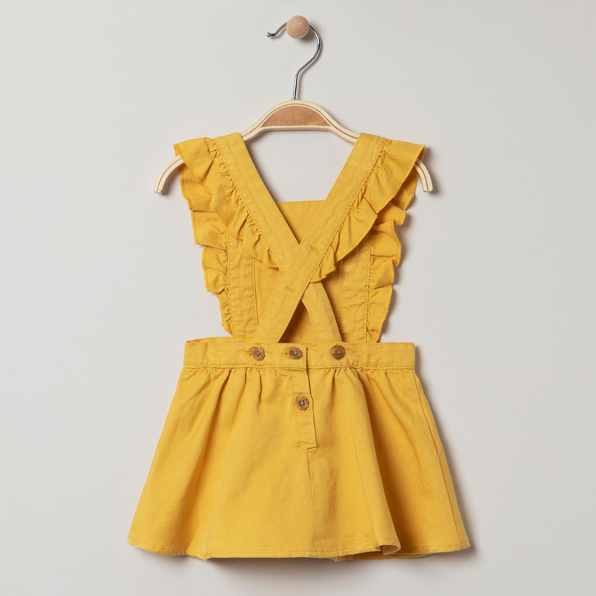 Robe à volants avec animal en relief sur le devant 