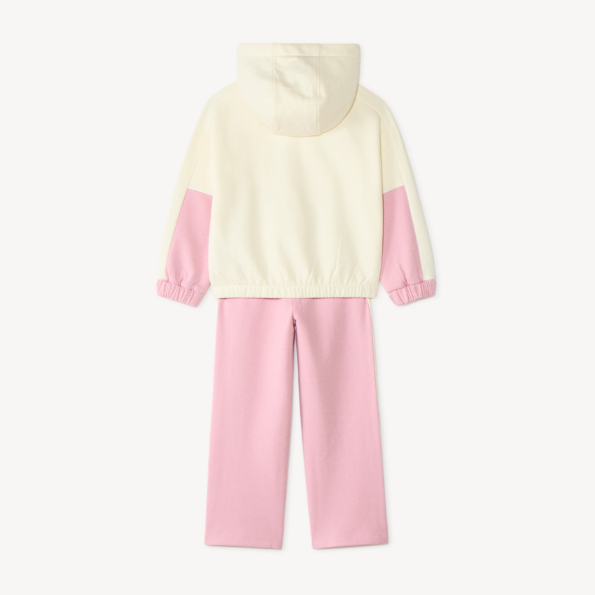 Conjunto de chándal para niña bicolor con brillos 