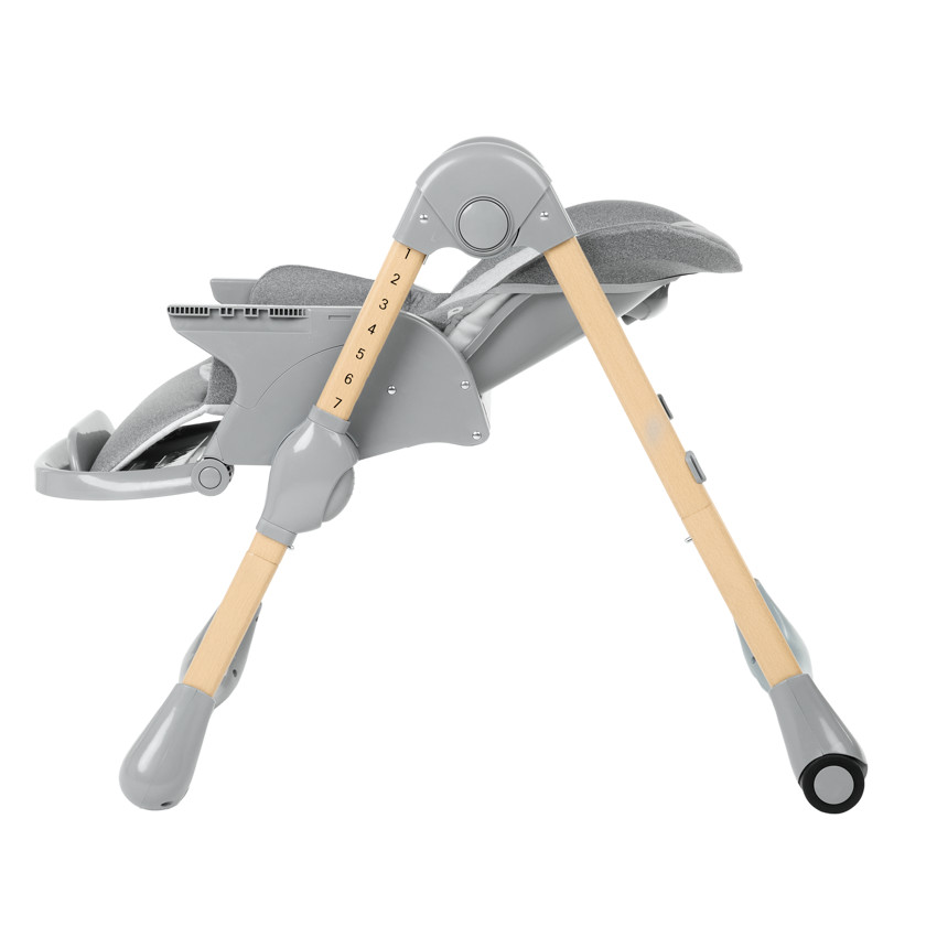 Silla alta ajustable 0+ Jude - Madera y Gris 