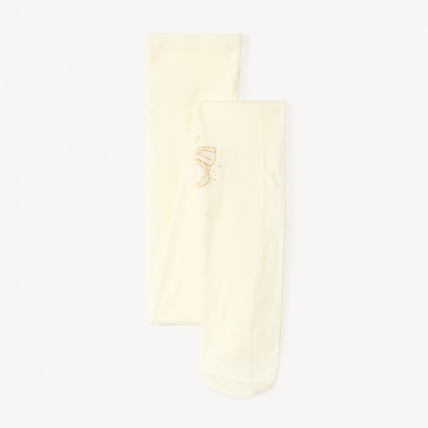 Collant fino impreso con mariposas brillantes para niña 