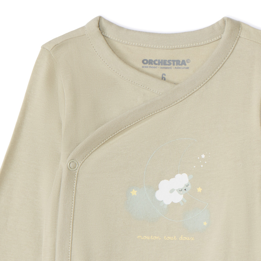 Lote de 7 bodies de manga larga fantasía para bebé con aperturas diferentes según la edad 