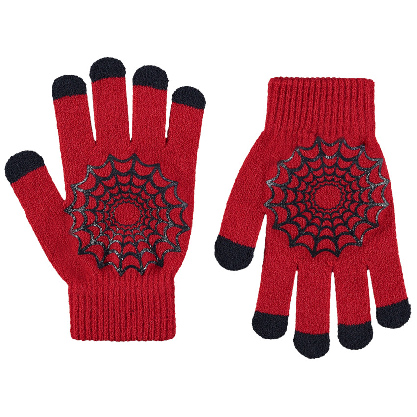 Paire de gants en tricot print Spiderman pour garçon Main Paire de gants en tricot print Spiderman pour garçon
