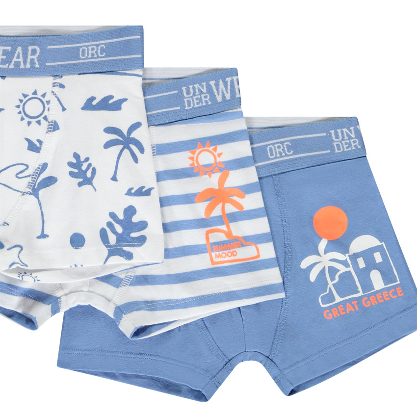 Pack de 3 bóxers fantasía motivos Grecia para niño 