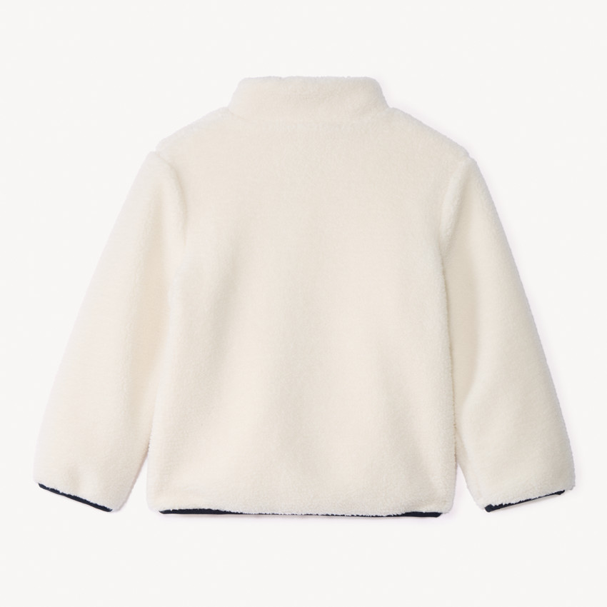 Chaqueta sherpa écru forrada en micropolar niño 