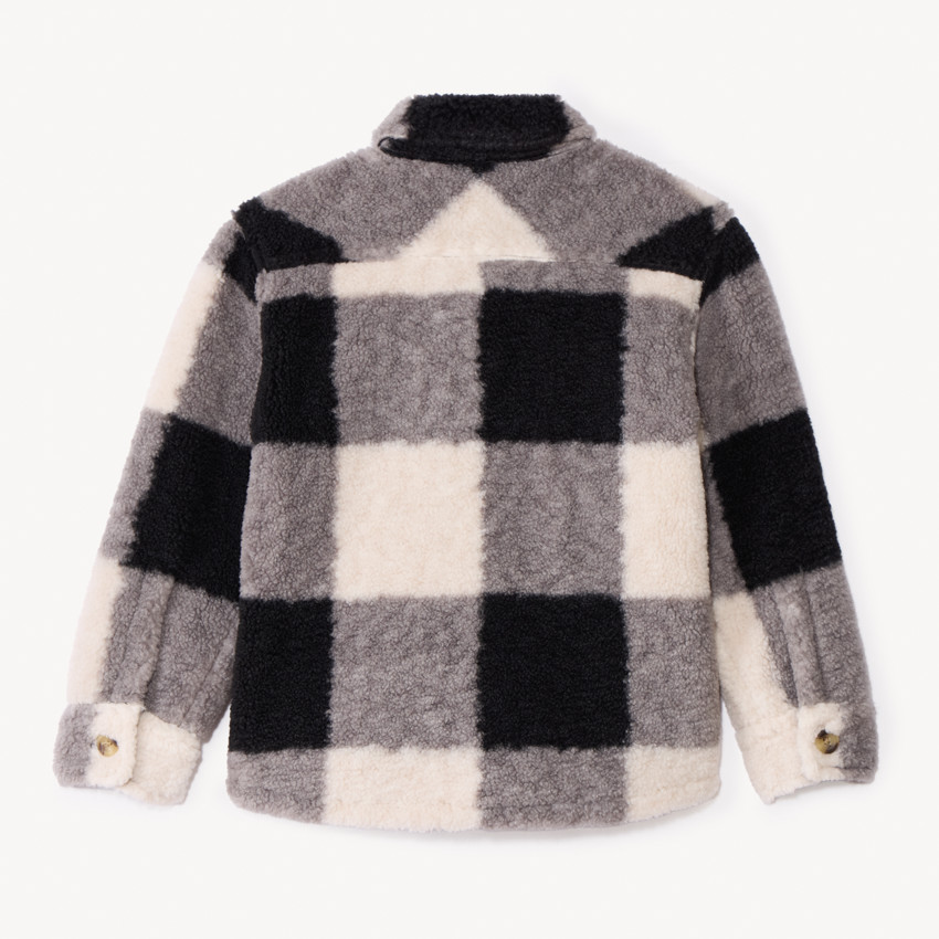 Sobrecamisa de cuadros en sherpa para niño 
