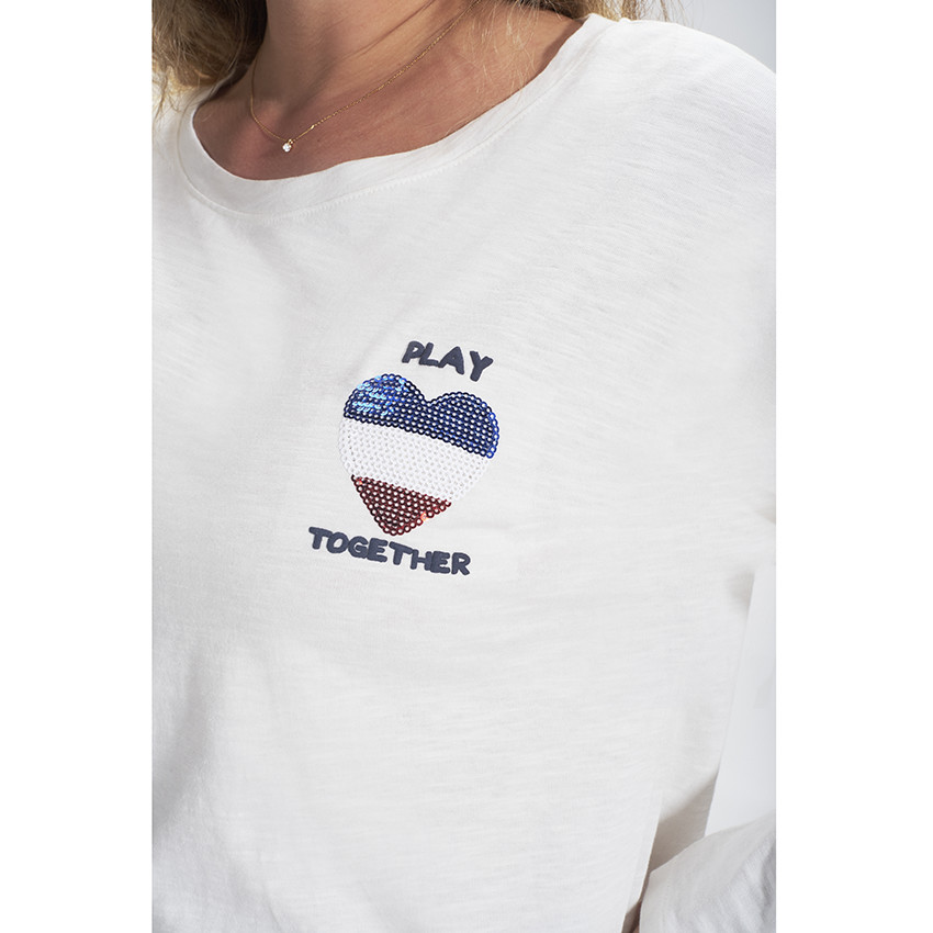 Camiseta de manga larga con lentejuelas para adultos 