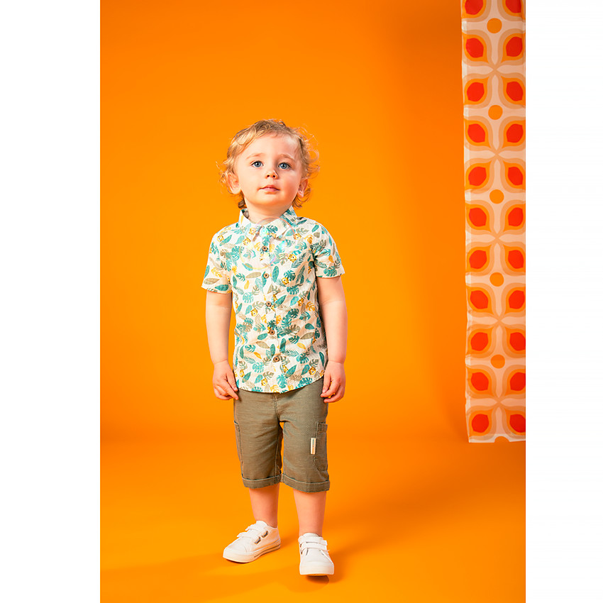 Ensemble chemise manches courtes imprimé jungle + bermuda pour bébé garçon  Additional Ensemble chemise manches courtes imprimé jungle + bermuda pour bébé garçon