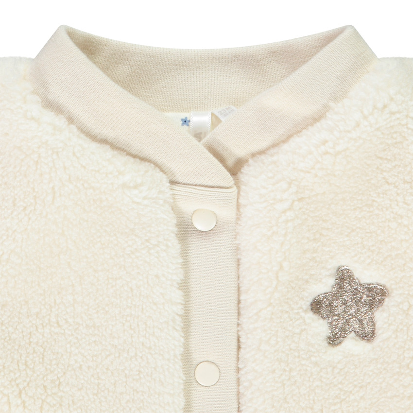 Chaqueta de sherpa con estrella dorada para bebé niña 