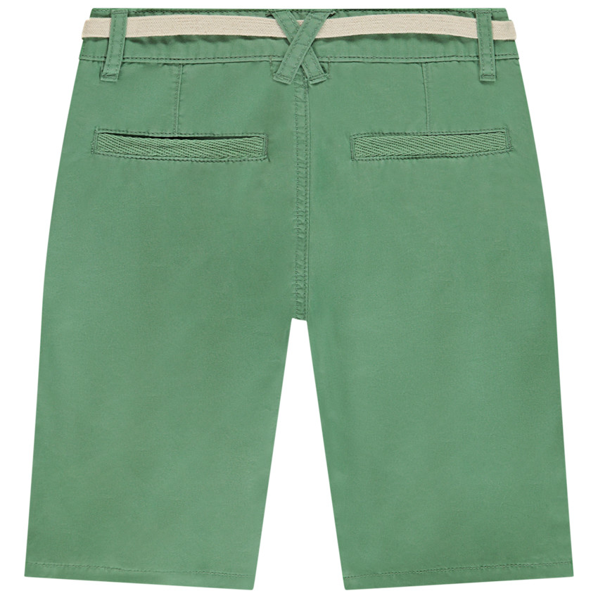 Bermuda ceñida de twill para niño 