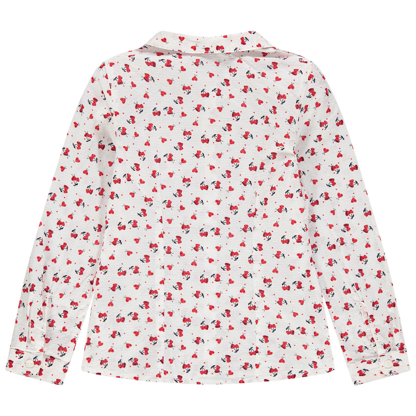 Camisa de manga larga con corazones estampados all over  Additional Camisa de manga larga con corazones estampados all over