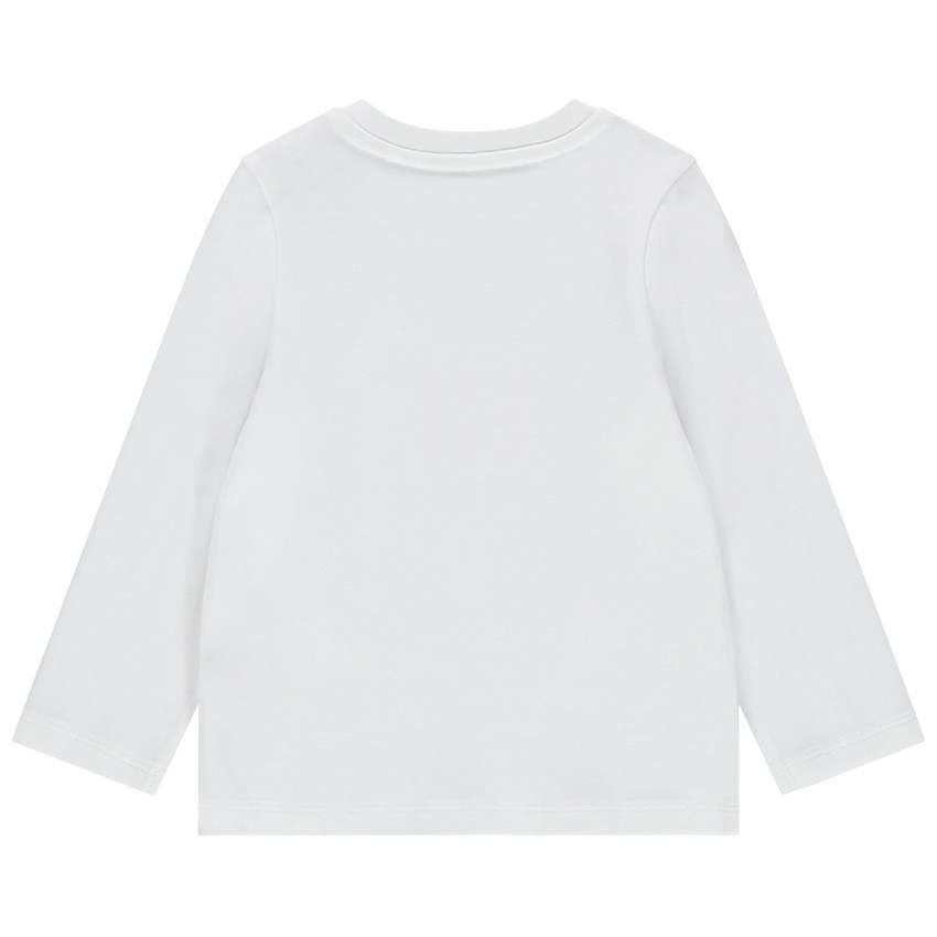 Camiseta de manga larga de algodón bio con mensaje estampado  