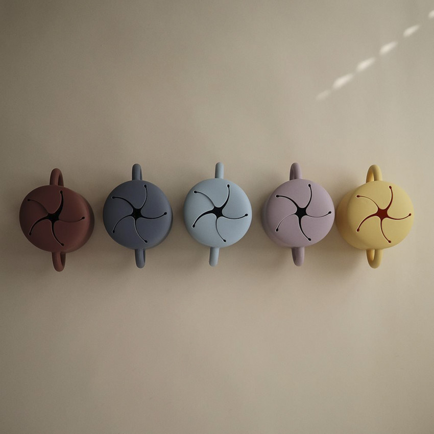 Taza para snack silicona solid powder blue 8.5x8.5x14.5 cm 