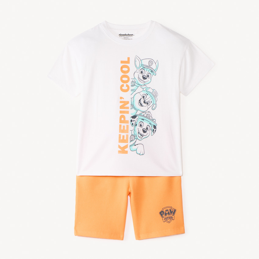 Conjunto de 2 piezas camiseta + pantalones cortos Patrulla Canina para niño. 