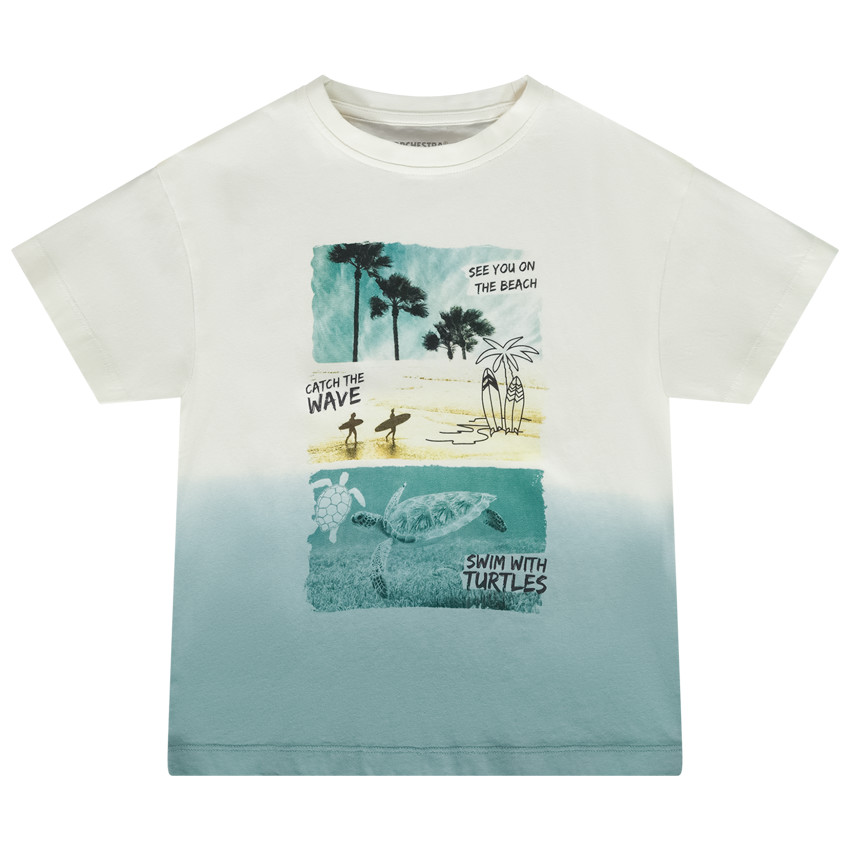 Camiseta de manga corta efecto tie & dye de algodón niño 