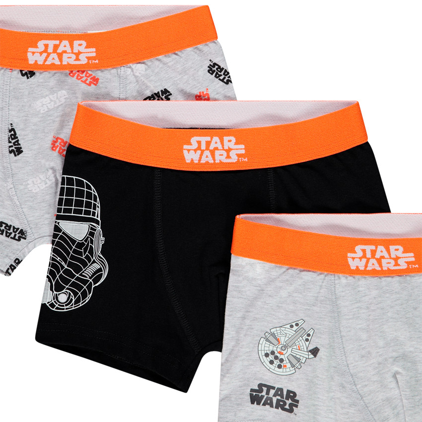 Pack de 3 bóxers de algodón Star Wars Disney para niño  Additional Pack de 3 bóxers de algodón Star Wars Disney para niño
