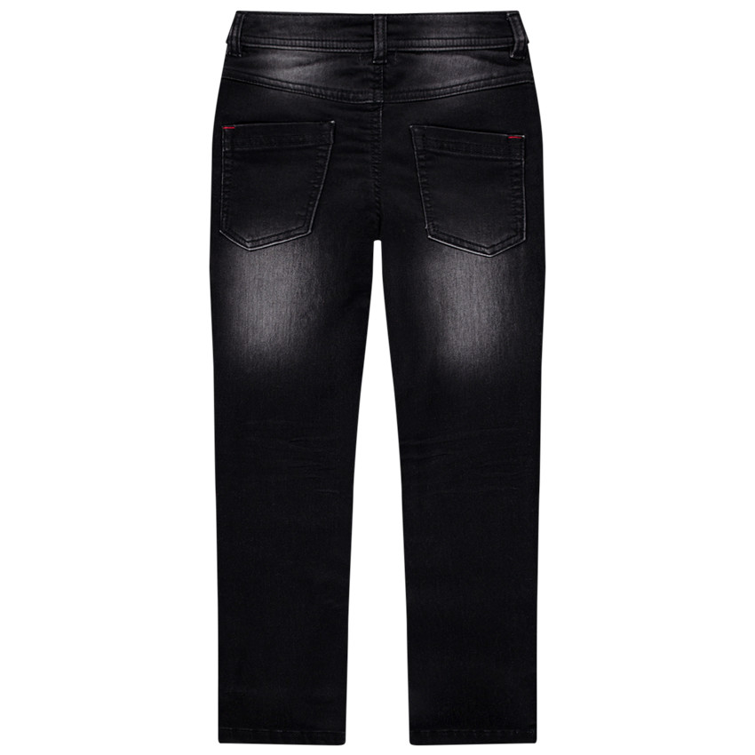 Pantalones vaqueros slim negros efecto lavado para niño 