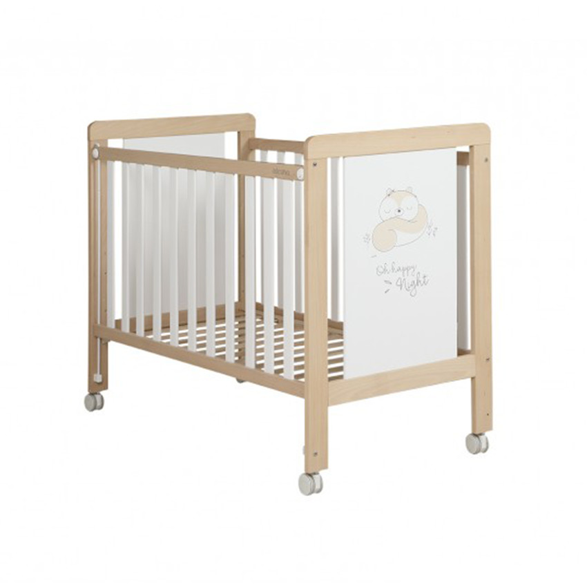 Cuna Happy 120x60cm blanco madera  