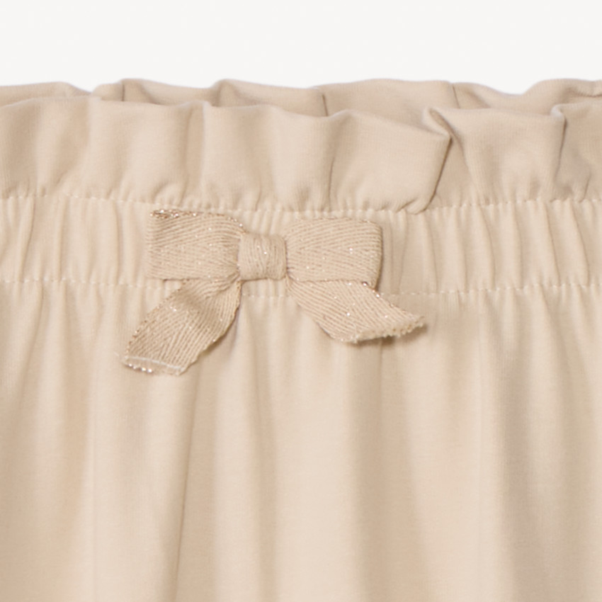 Pantalón jogging de felpa con cintura elástica y volante para bebé niña 