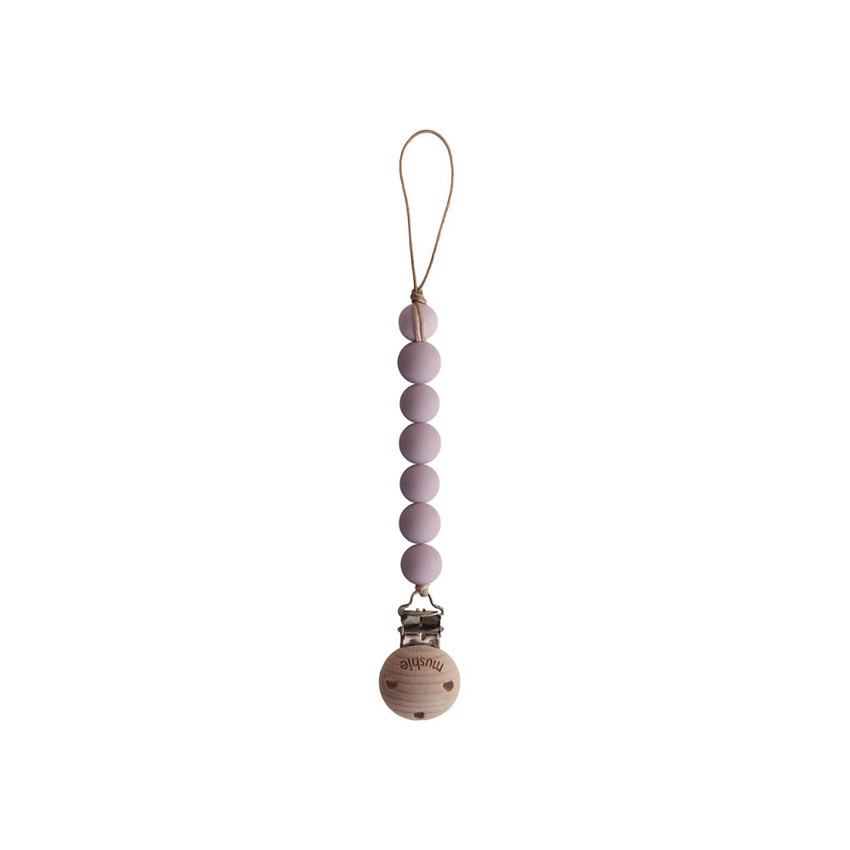 Cadena chupete m. Halo mauve 21.5x1.5 cm 