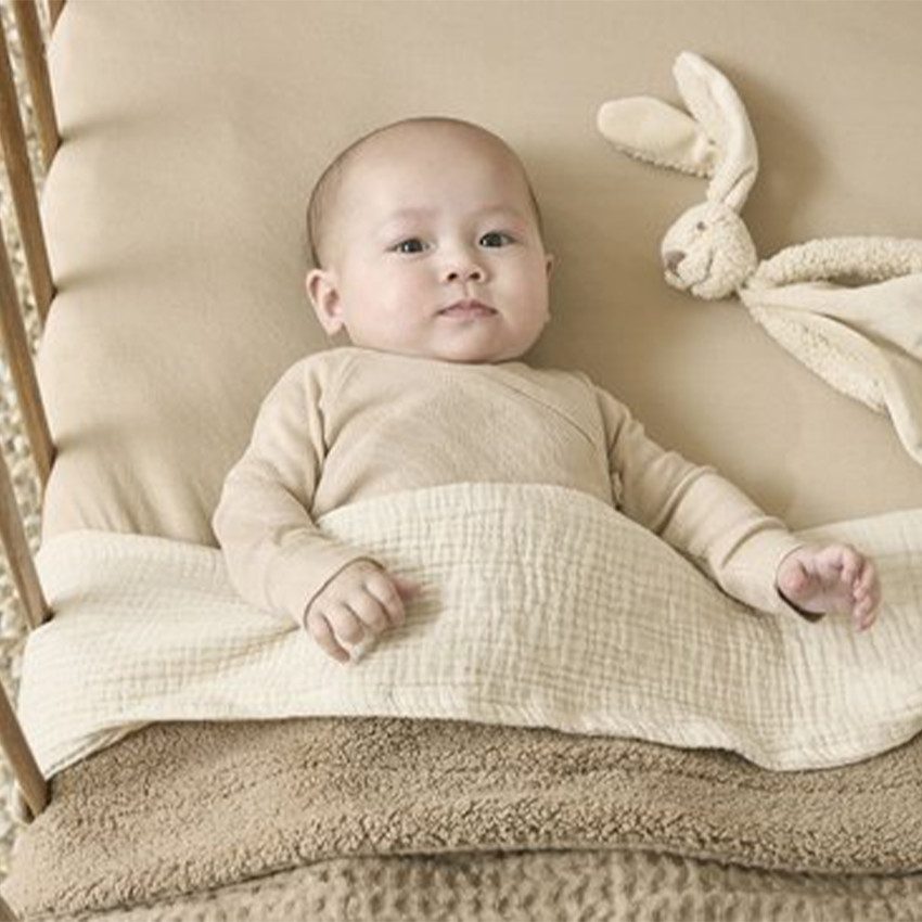 Manta minicuna moufflon Tog 2 Me-waffle marrón topo 