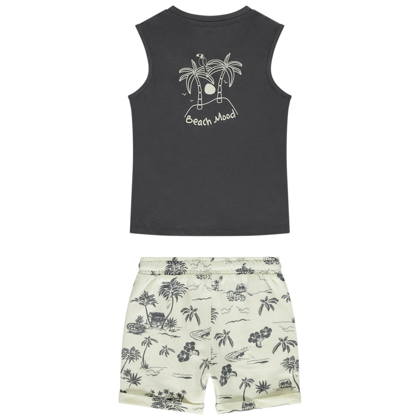 Conjunto de 2 piezas con bermuda estampada para bebé niño 