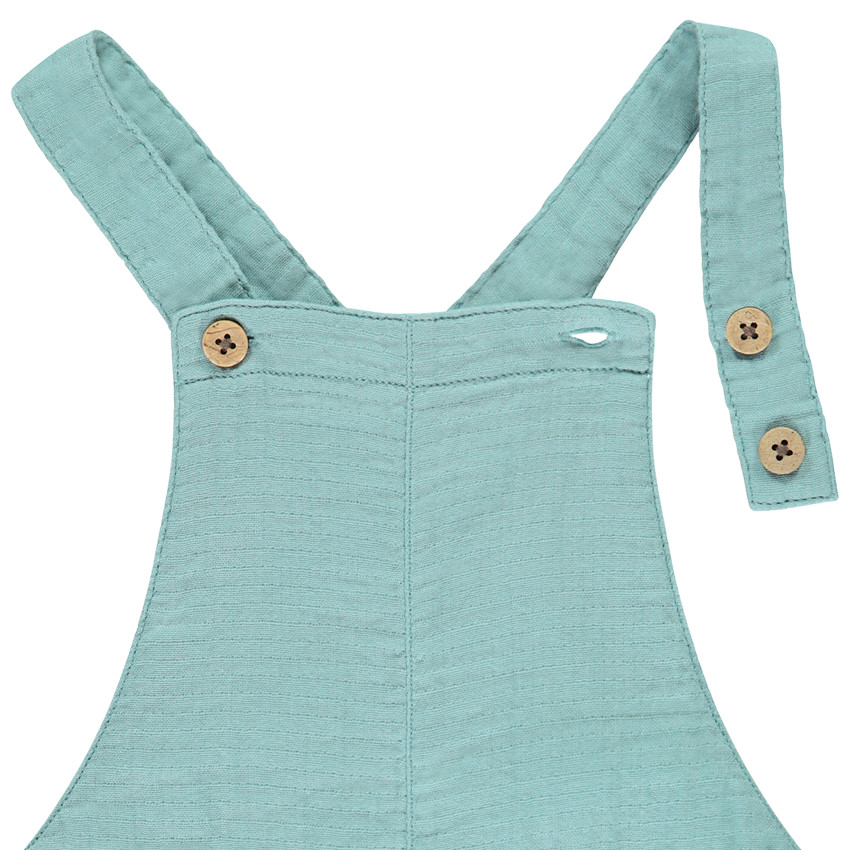 Conjunto de 2 piezas con tirantes y camiseta a rayas para bebé niño 
