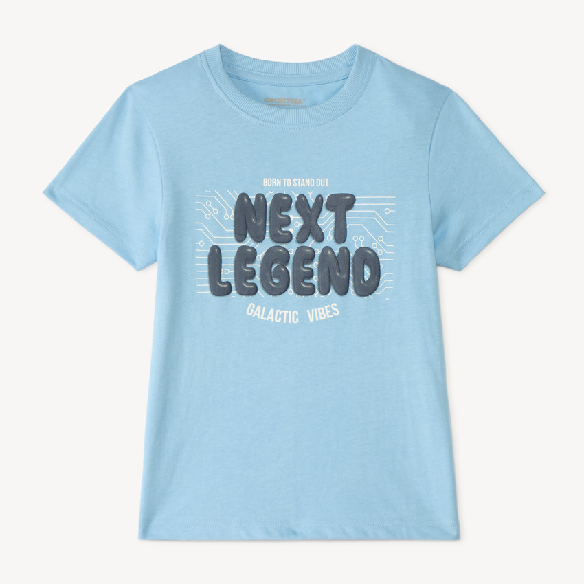 Camiseta de manga corta con estampado efecto balón 3D para niño 