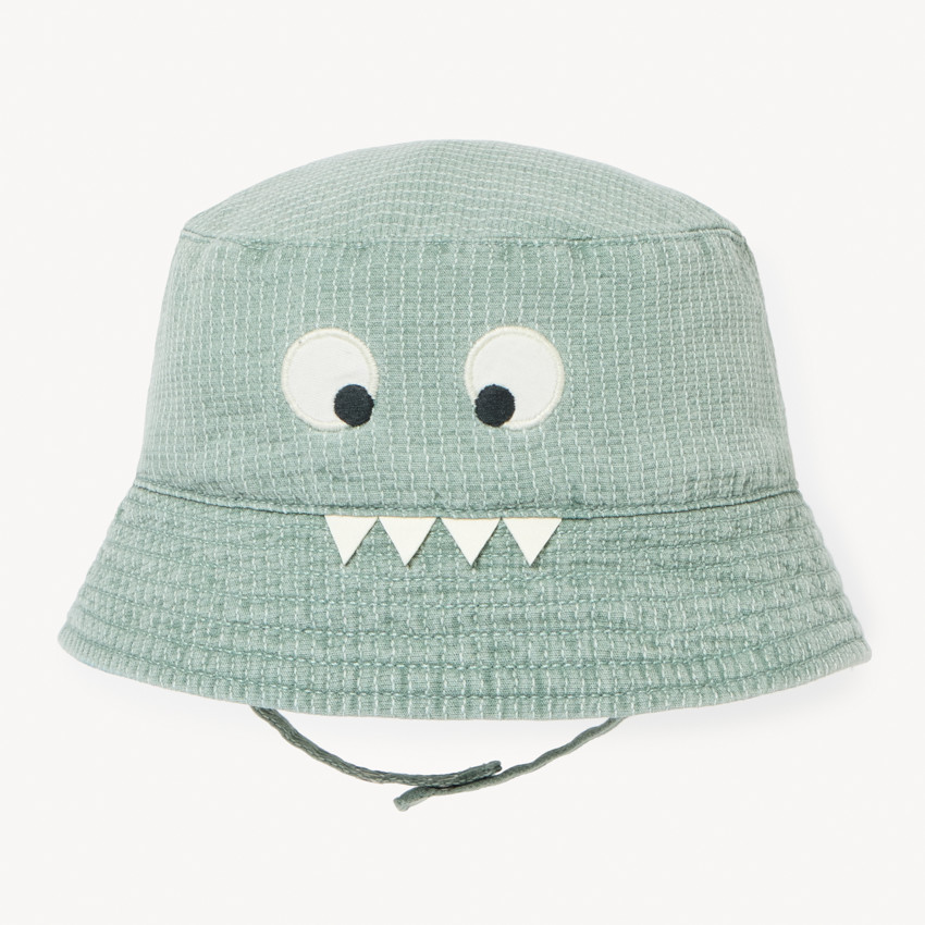 Sombrero divertido de tela con efecto rayado para bebé niño. 