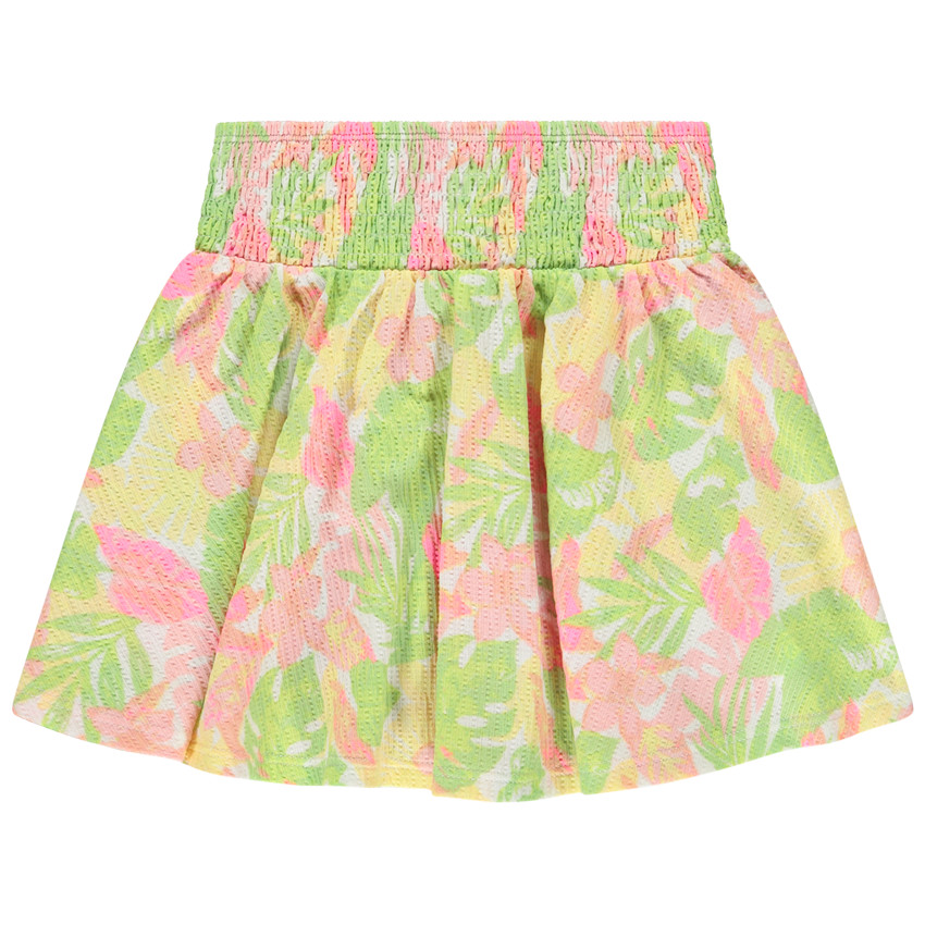 Falda de punto jersey con cintura smock para niña 