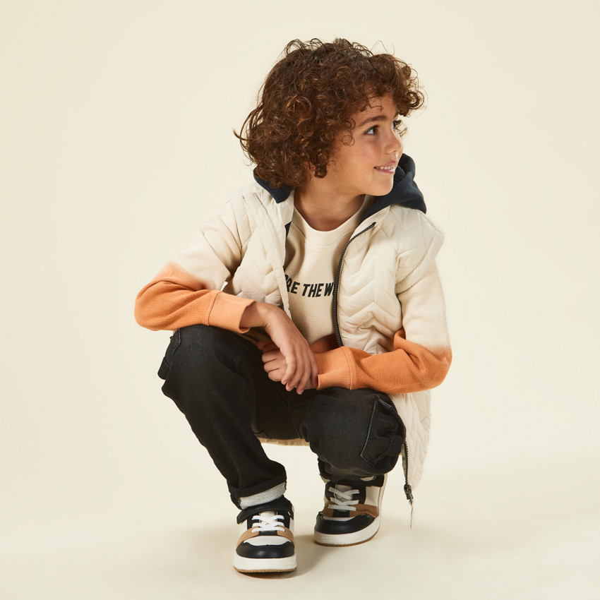 Doudoune sin mangas acolchada con capucha para niño 