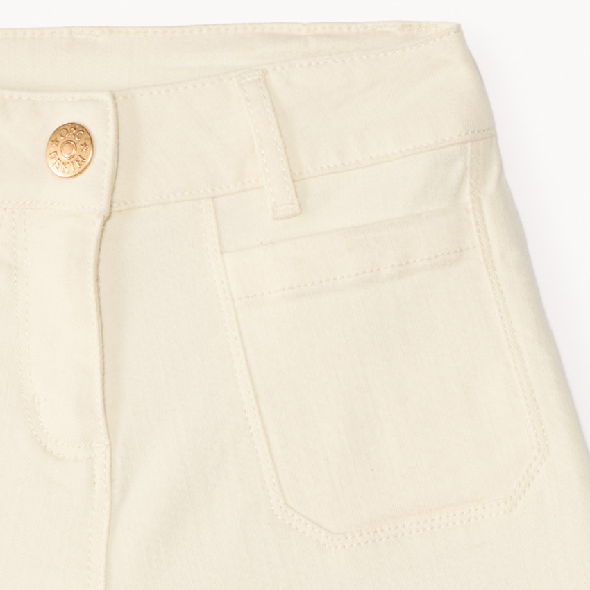 Short de denim liso para niña 