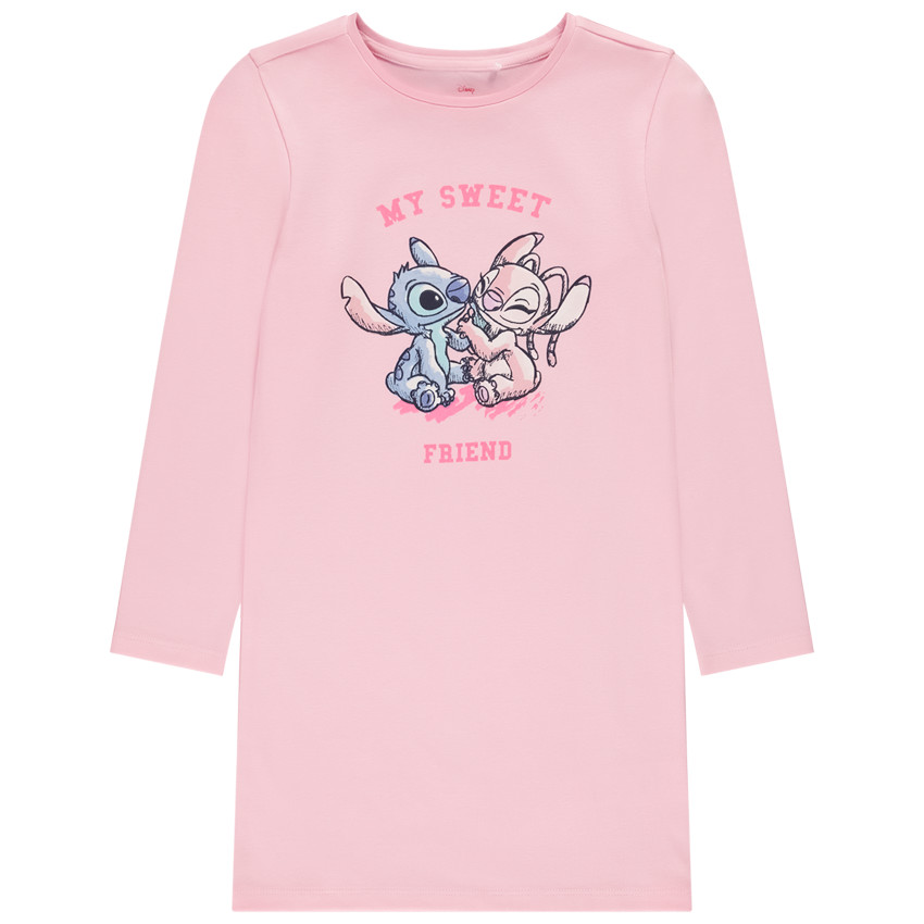 Pijama de niña con estampado Stitch y Angel de Disney 