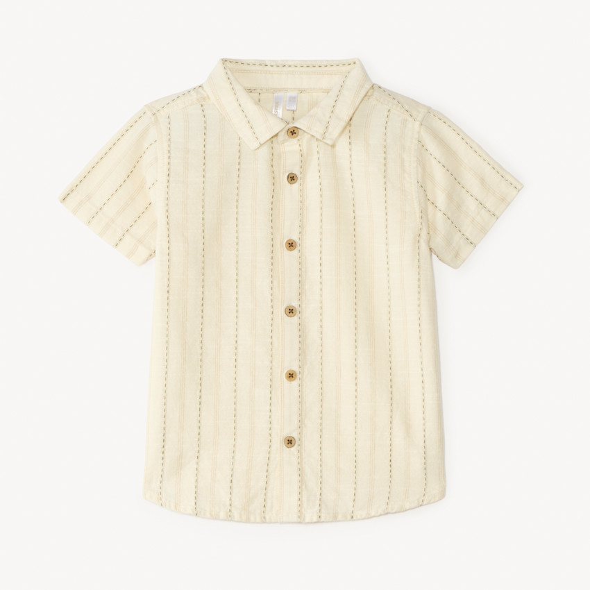 Chemise manches courtes à rayures pour bébé garçon 