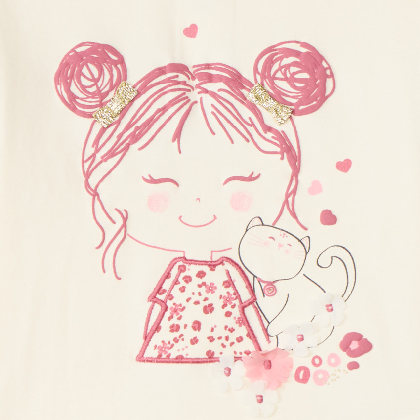 Camiseta de manga larga con estampado divertido para niña bebé. 