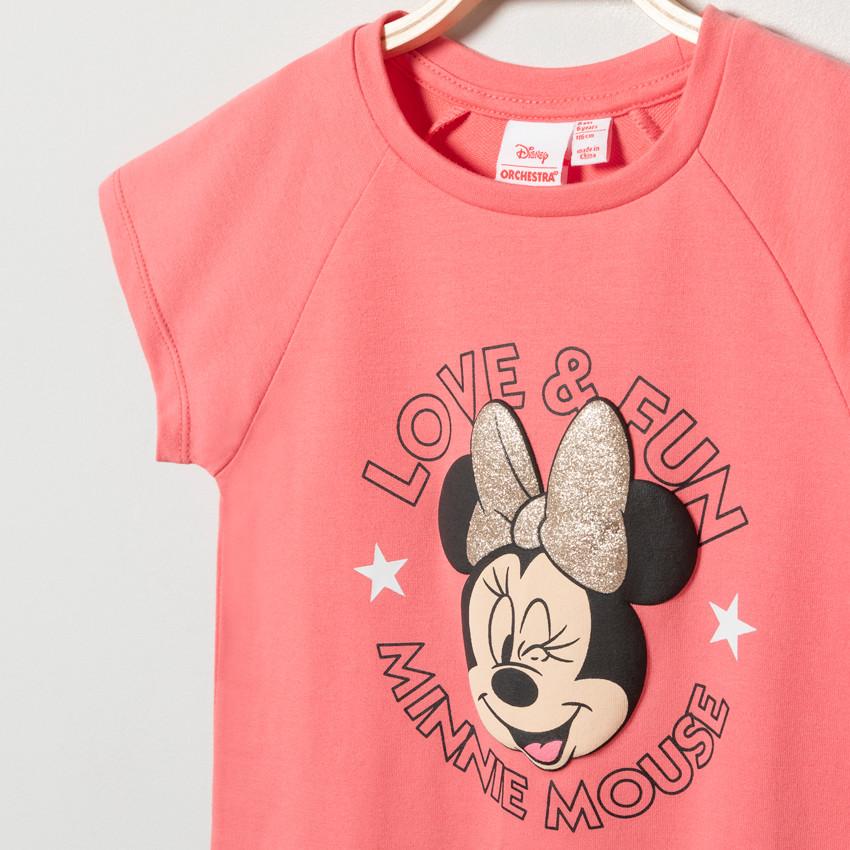Robe en maille à manches courtes Minnie Disney 