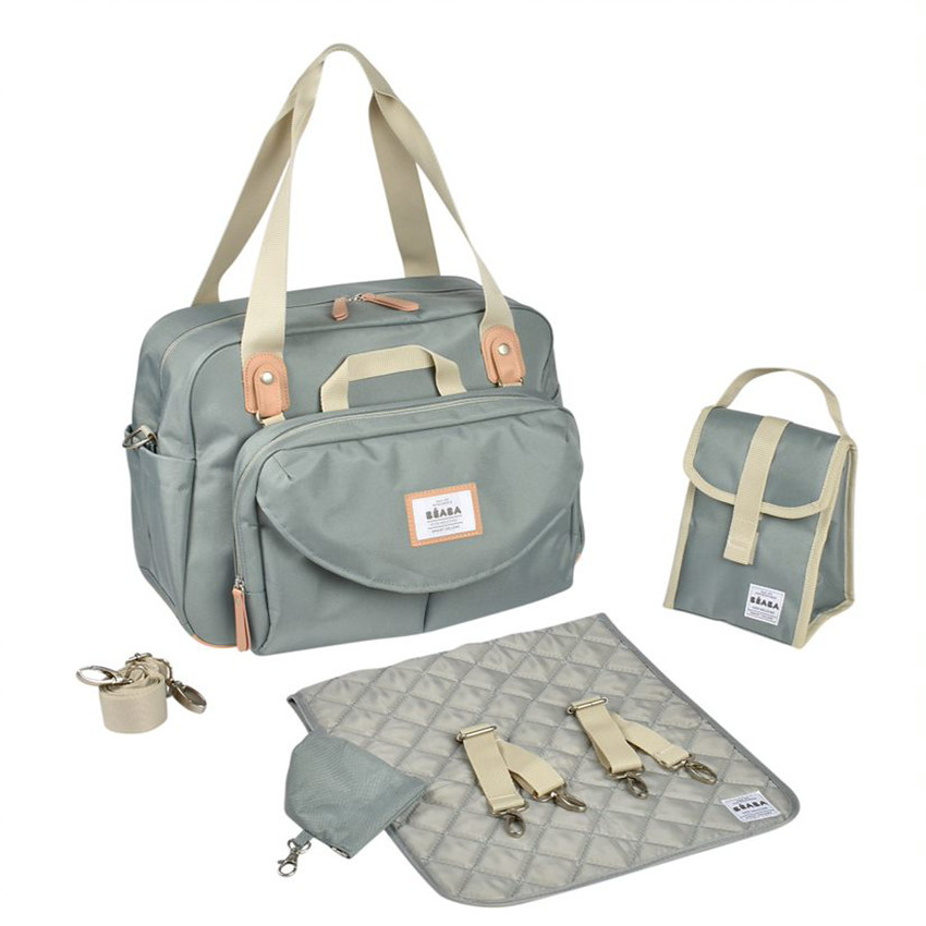 Bolso cambiador Ginebra II verde salvia 