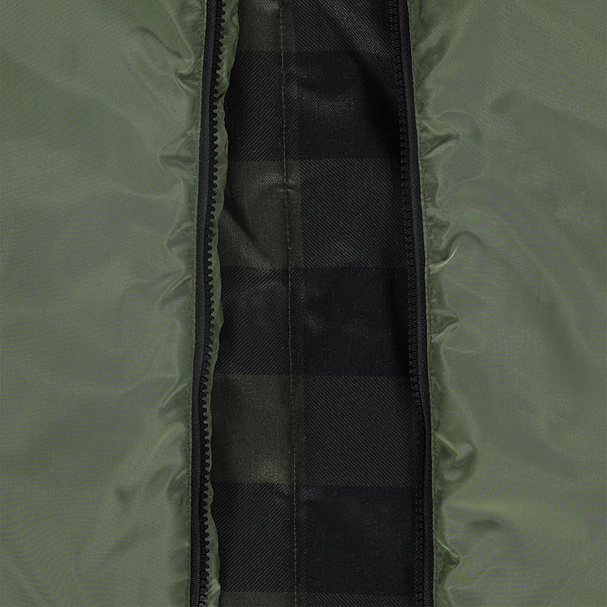 Júnior - Cazadora larga estilo teddy con forro de franela 